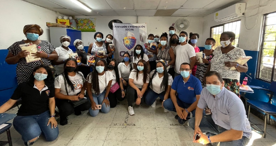 Actividad de práctica social en el barrio Nueva Colombia